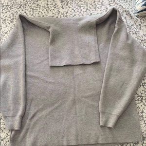 Light Gray Free People Oversized Ribbed Turtleneck